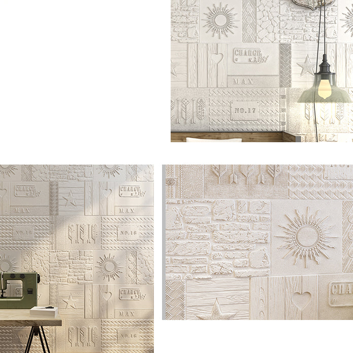 Sikunuo | Peel and Stick Wall Ceiling 3D Embossed Wall Covering with Waterproof