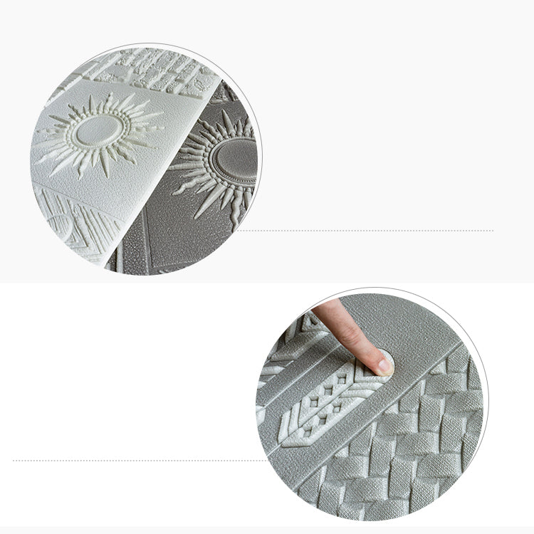 Sikunuo | Peel and Stick Wall Ceiling 3D Embossed Wall Covering with Waterproof