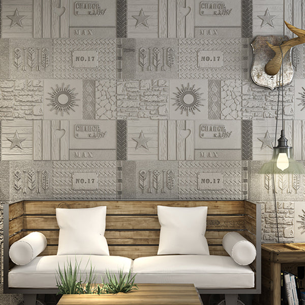Sikunuo | Peel and Stick Wall Ceiling 3D Embossed Wall Covering with Waterproof