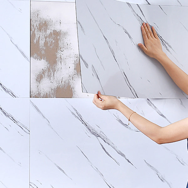 Sikunuo | Modern Pearl Wall Bowls PVC Wall Access Panel for Peeling and Sticking for Bathroom and Kitchen