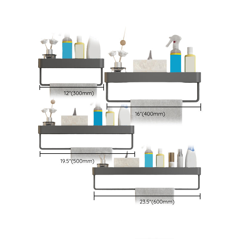 Sikunuo | Minimalist Matte Metal Bathroom Accessory Set Modern Bathroom Shelf