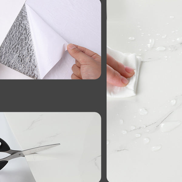 Sikunuo | Marbling waterproof PVC tin backing for peeling and attaching interior panels