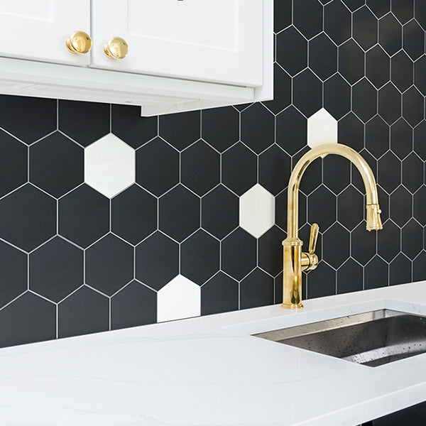 Sikunuo | Peel and Stick Tiles Hexagonal Peel and Stick Back Wall 20 Pack