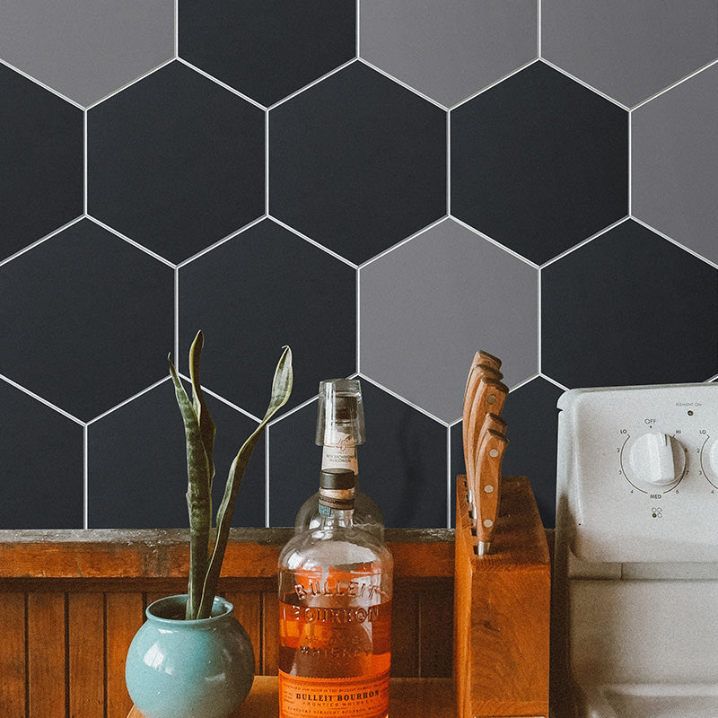 Sikunuo | Peel and Stick Tiles Hexagonal Peel and Stick Back Wall 20 Pack