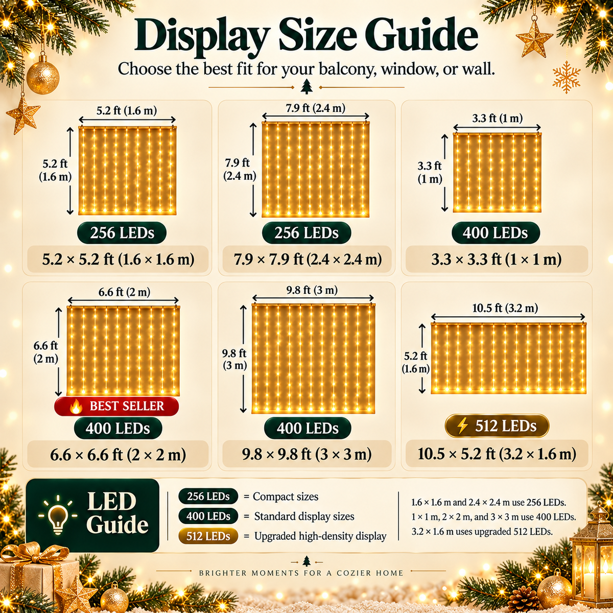 ✨ Smart Pixel Curtain Lights – App-Controlled LED Display