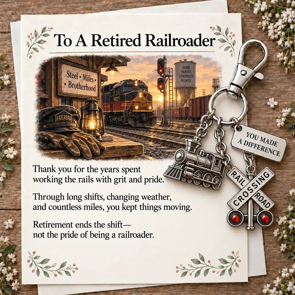 You Make a Difference Retirement Gift Set – Keychain & Card