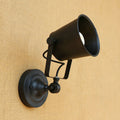 Sikunuo | Antique Style Bucket Wall Lamp Sconces 1 Light Iron Adjustable Wall Mounted Light in Black/Grey for Outdoor