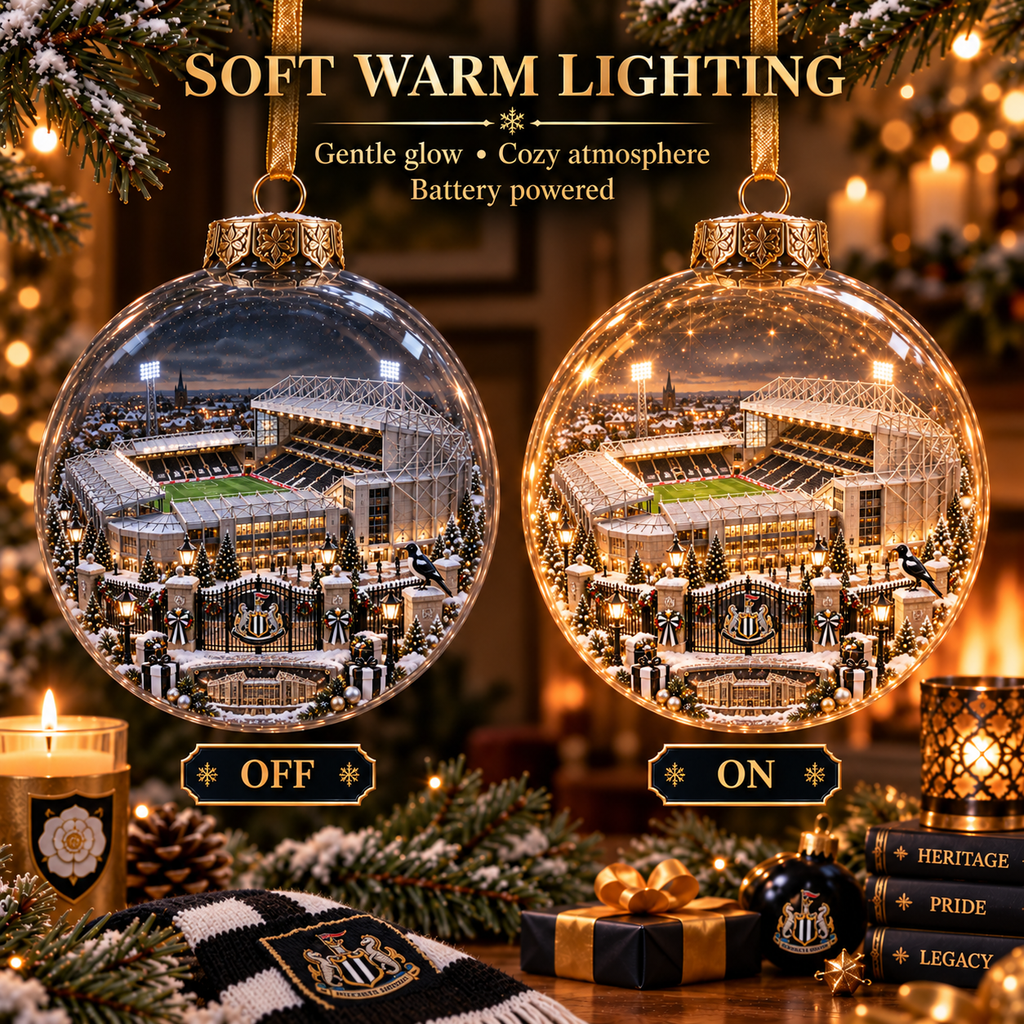Howay the Lads Light-Up Football Heritage Ornament
