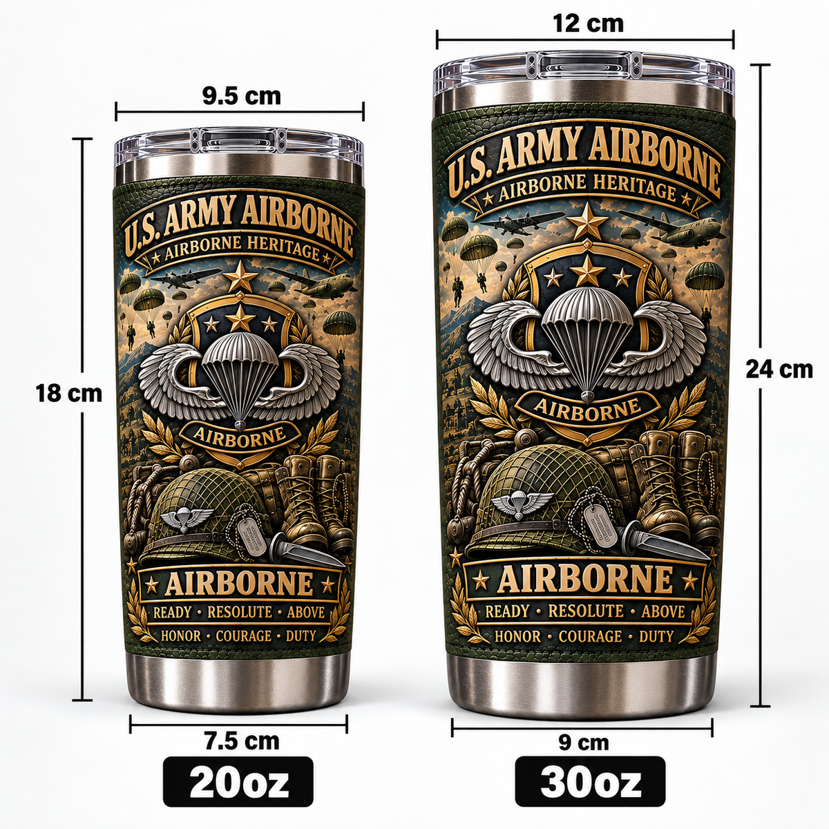U.S. Army Airborne Heritage Insulated Travel Tumbler
