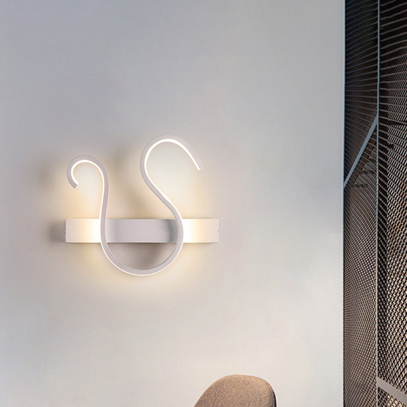 Sikunuo | Swirl Wall Light Minimalism Acrylic Living Room LED Wall Lamp in Warm/White Light