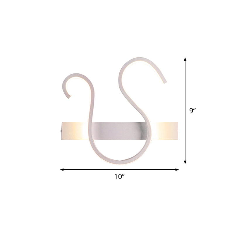 Sikunuo | Swirl Wall Light Minimalism Acrylic Living Room LED Wall Lamp in Warm/White Light