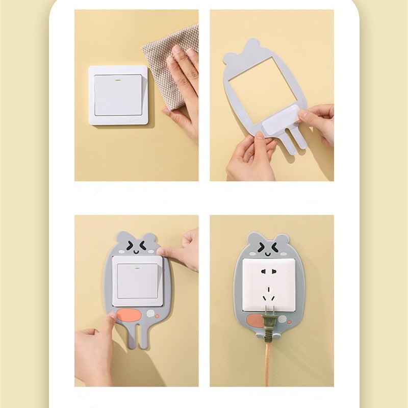 Sikunuo | 3D Luminous Cartoon Hook Outlet Sticker