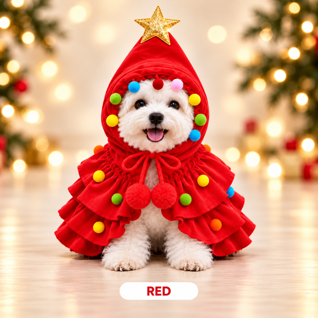 🎄Christmas Tree Pet Costume for Dogs & Cats – Festive Holiday Outfit