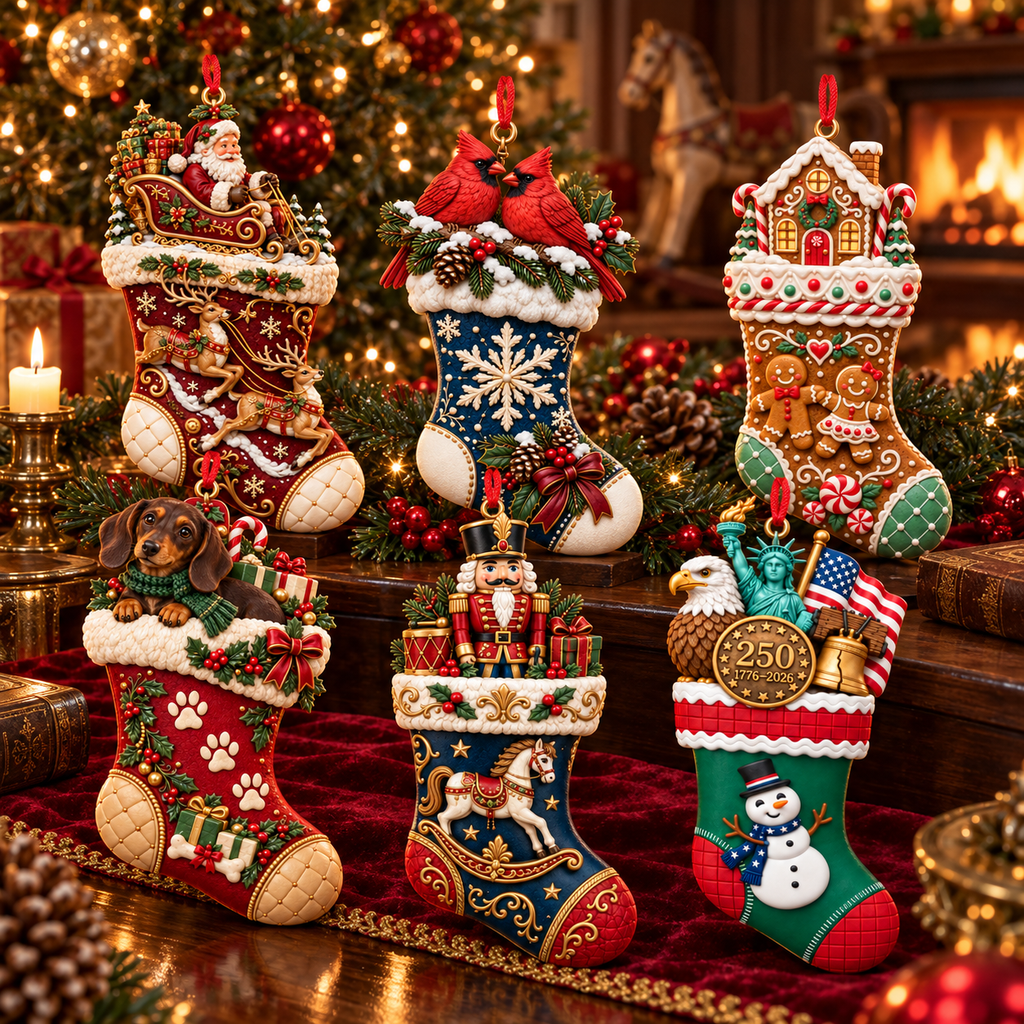 Christmas Storybook Stocking Ornaments
