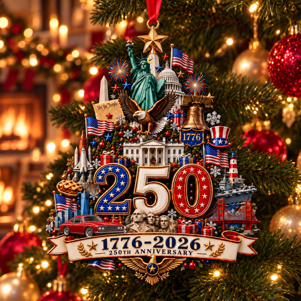 2026 250th Anniversary Christmas Ornament