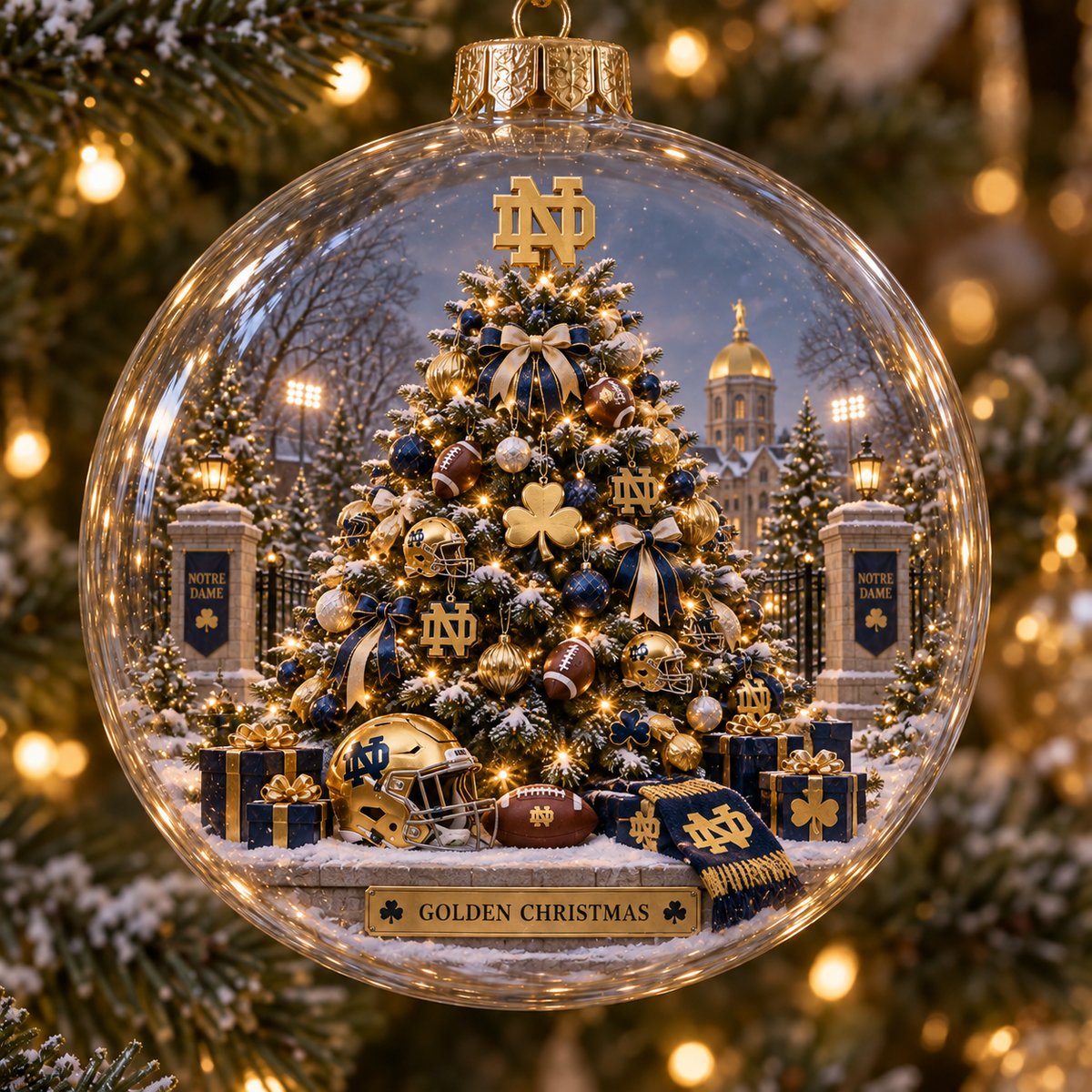 Play Like a Champion Today — Light-Up College Football Ornament