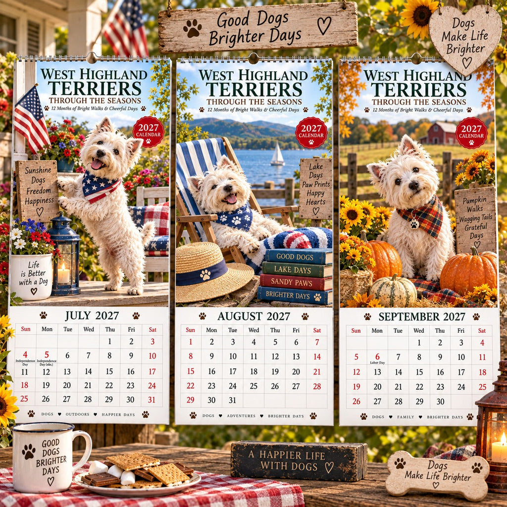 West Highland Terrier 2027 Wall Calendar