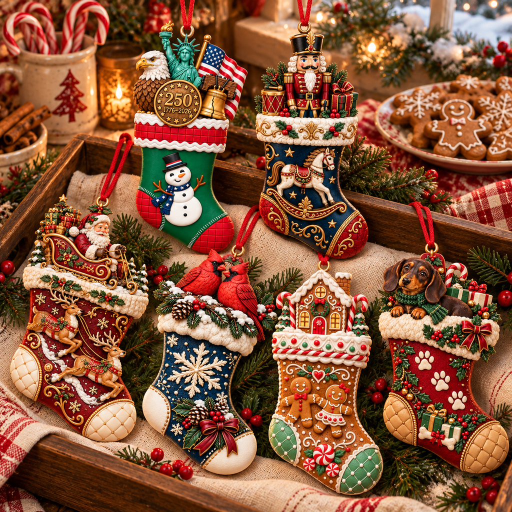 Christmas Storybook Stocking Ornaments