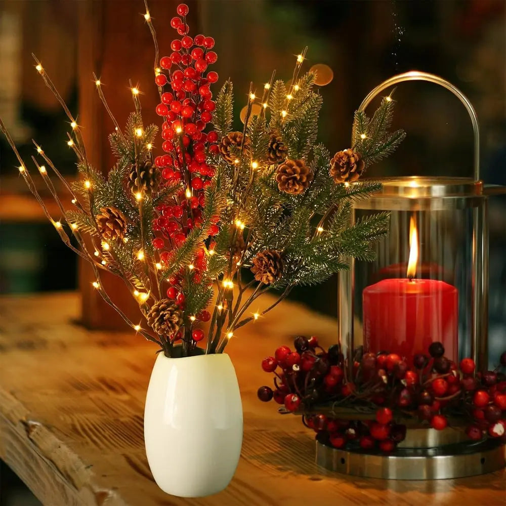 Sikunuo | Battery-operated adjustable LED branch decoration string lights