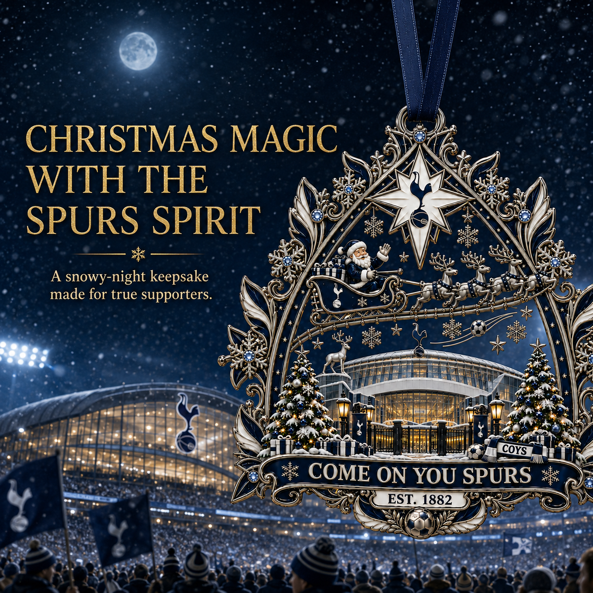 COME ON YOU SPURS Christmas Stadium Keepsake Ornament