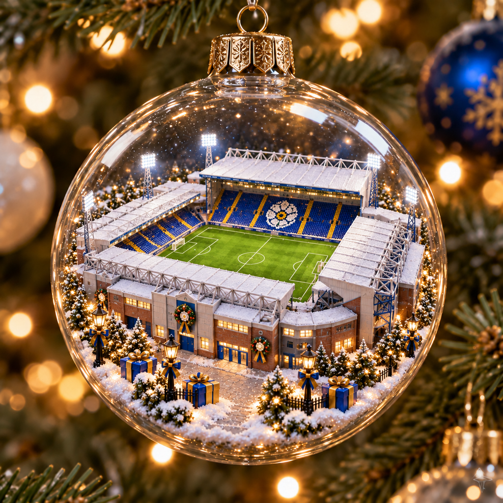 White Rose Legacy Light-Up Football Heritage Ornament