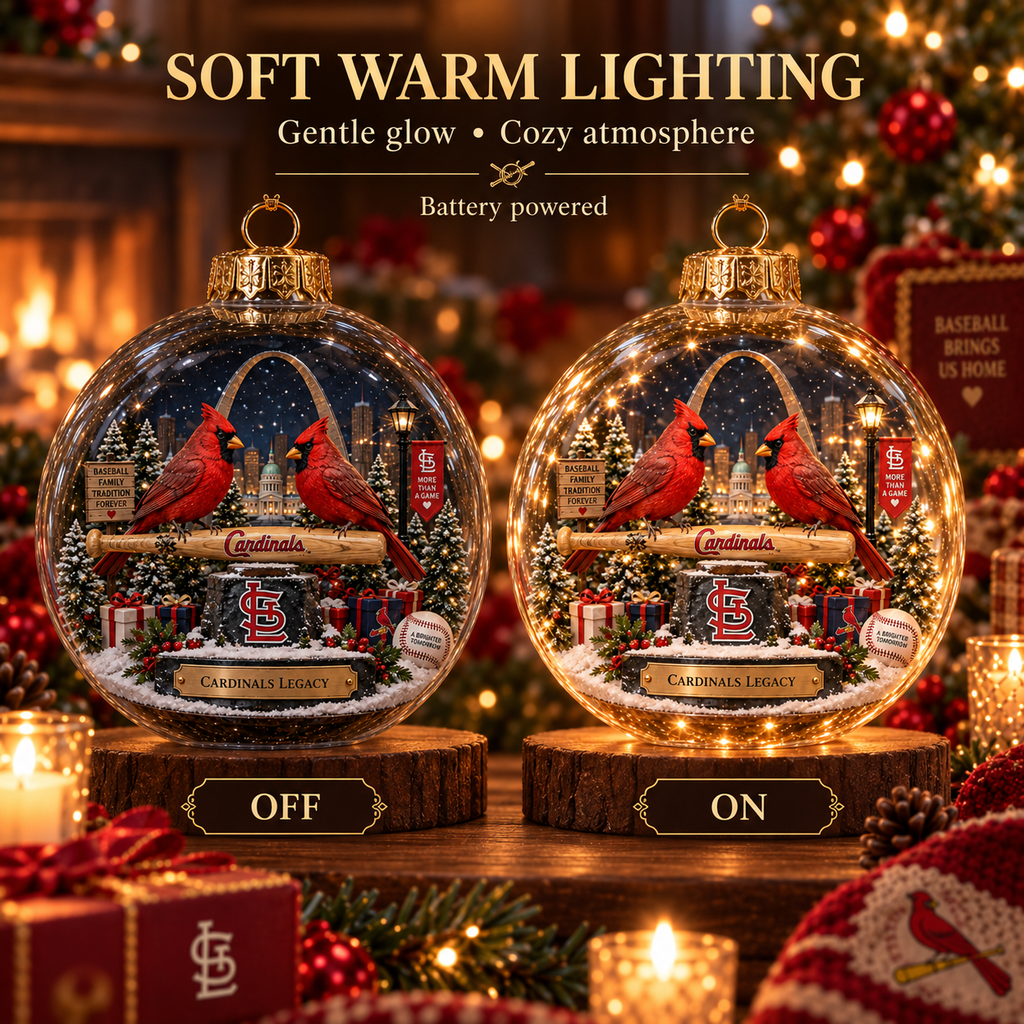 Cardinals Light-Up Heritage Christmas Ornament