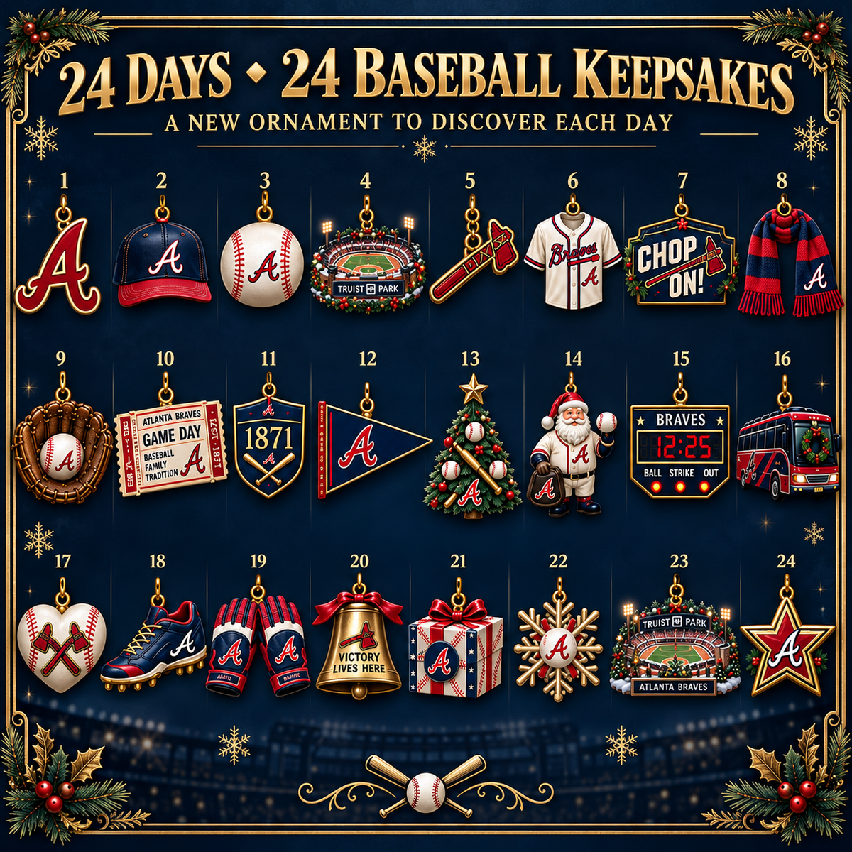 Chop On! Baseball Christmas Advent Calendar