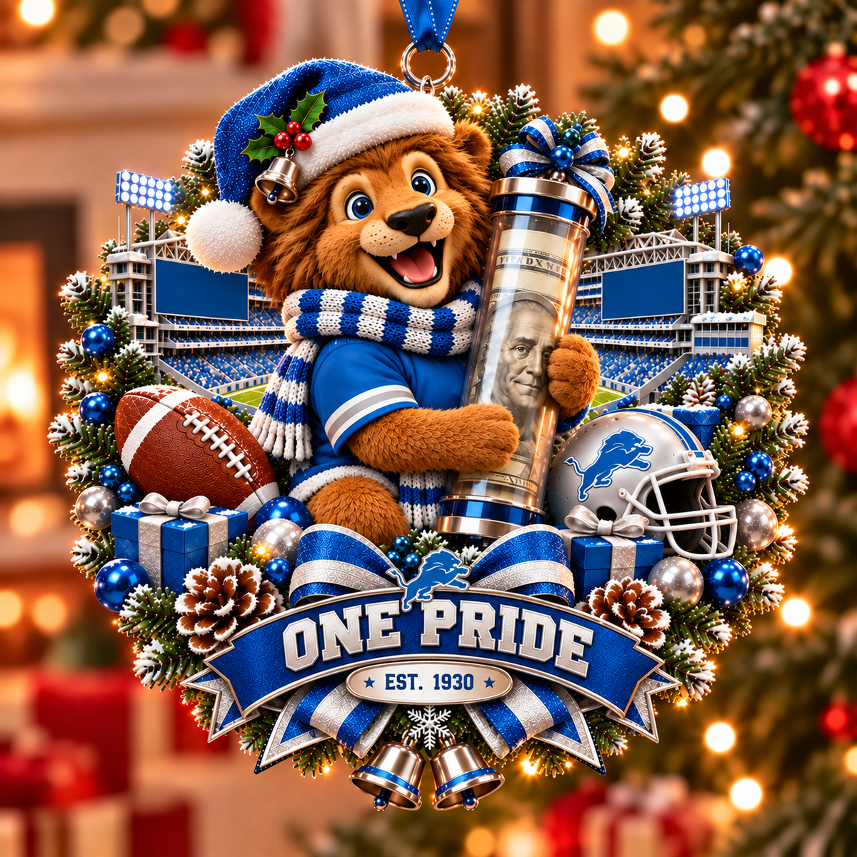 Football Team Money Surprise Ornament