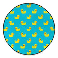 8-Bit Rubber Duck Pattern Print Round Floor Mat