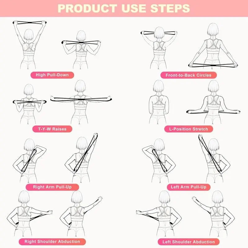 Sikunuo | 8-shaped resistance band – strengthens chest & corrects your posture