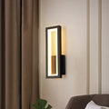 Sikunuo | White/Black/Gold Rectangular Frame Wall Light Minimalistic LED Metal Wall Mount Light Fixture in White/Warm Light