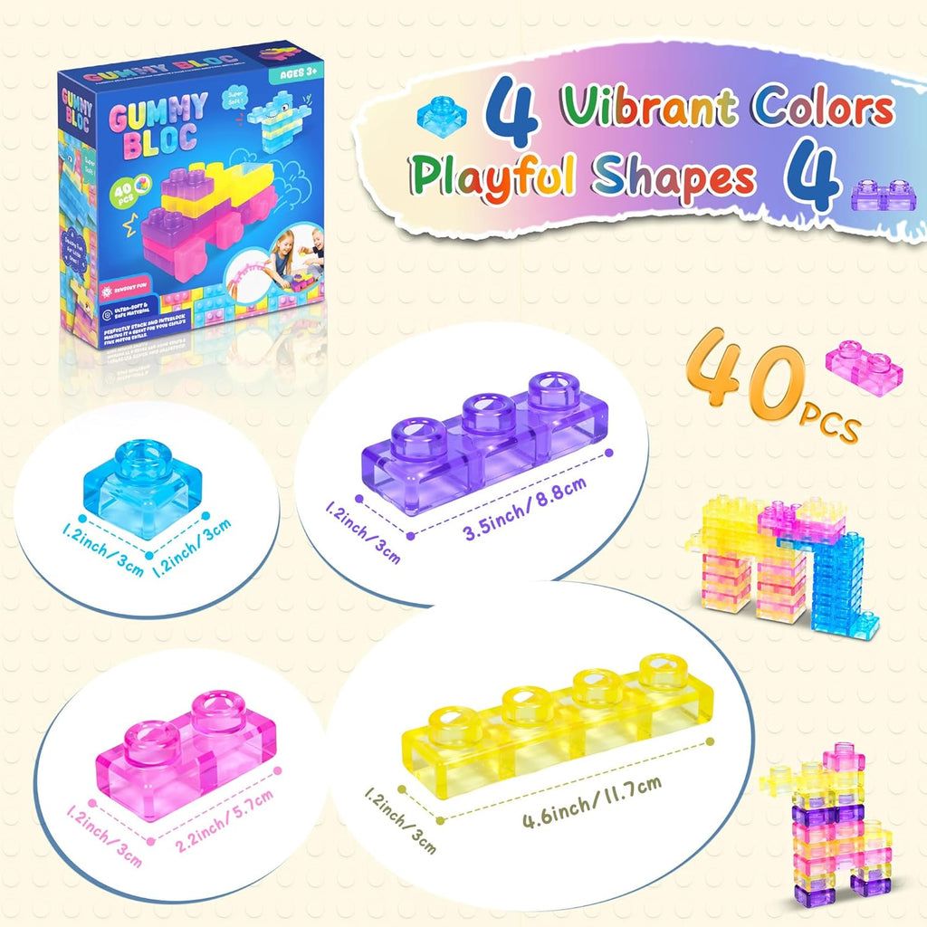 Magic Gummy Bloc Squishy Building Blocks Toy
