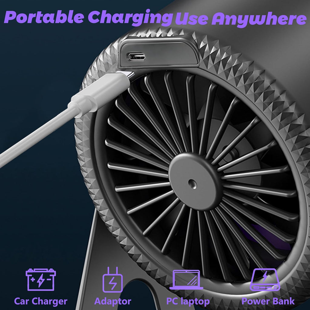 Desktop Digital Display Oscillating USB Circulating Fan