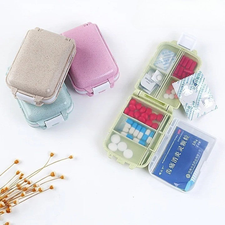 Sikunuo | Pocket-Sized Home Pharmacy Pill Organizer Case