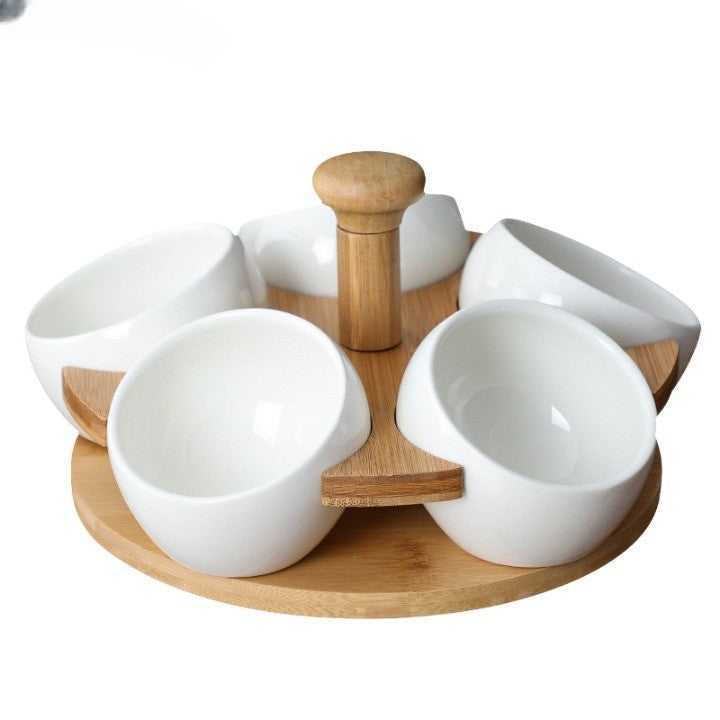Sikunuo | Tea Time Bamboo Porcelain Snack Tray