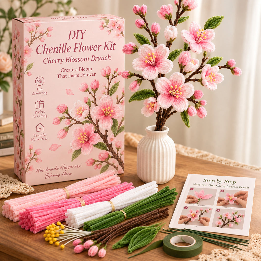 DIY Chenille Flower Kit