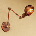 Sikunuo | 1 Light Scale Wall Lamp Fixture Antique Style Rust Metal Wall Lamp with Rotatable Arm for Study Room