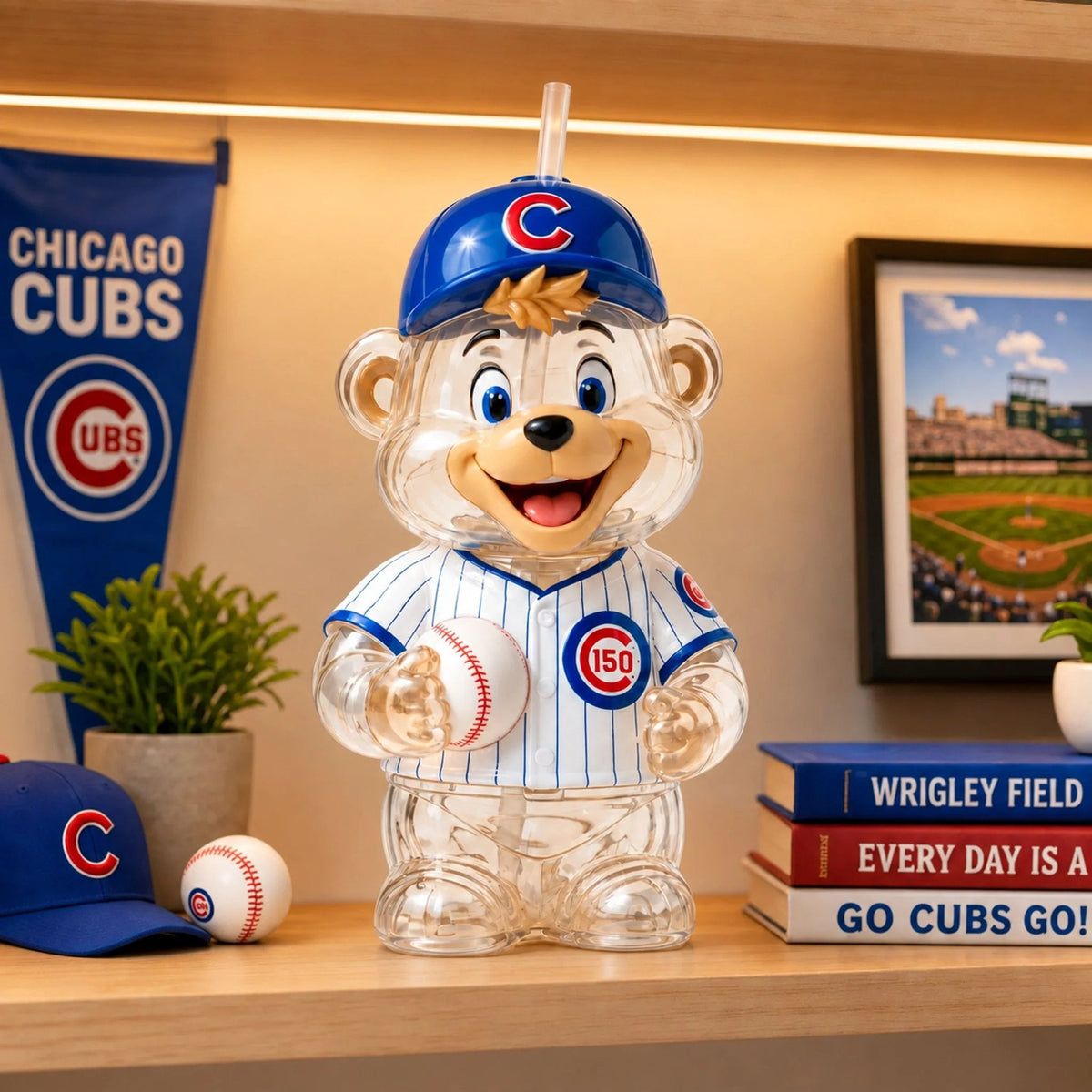 Chicago Baseball Bear Tumbler – 150th Anniversary Mascot Drink Cup