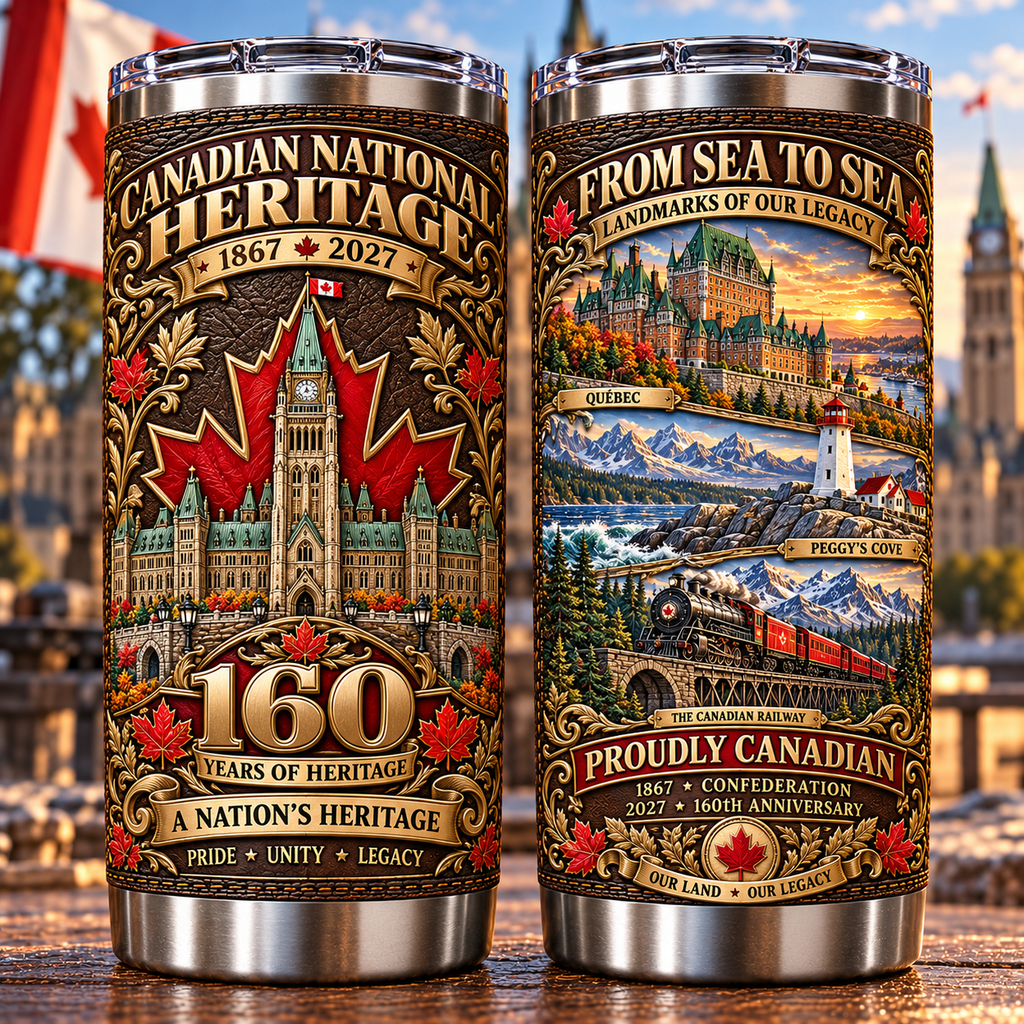 Canada 160th Anniversary National Heritage Insulated Travel Tumbler
