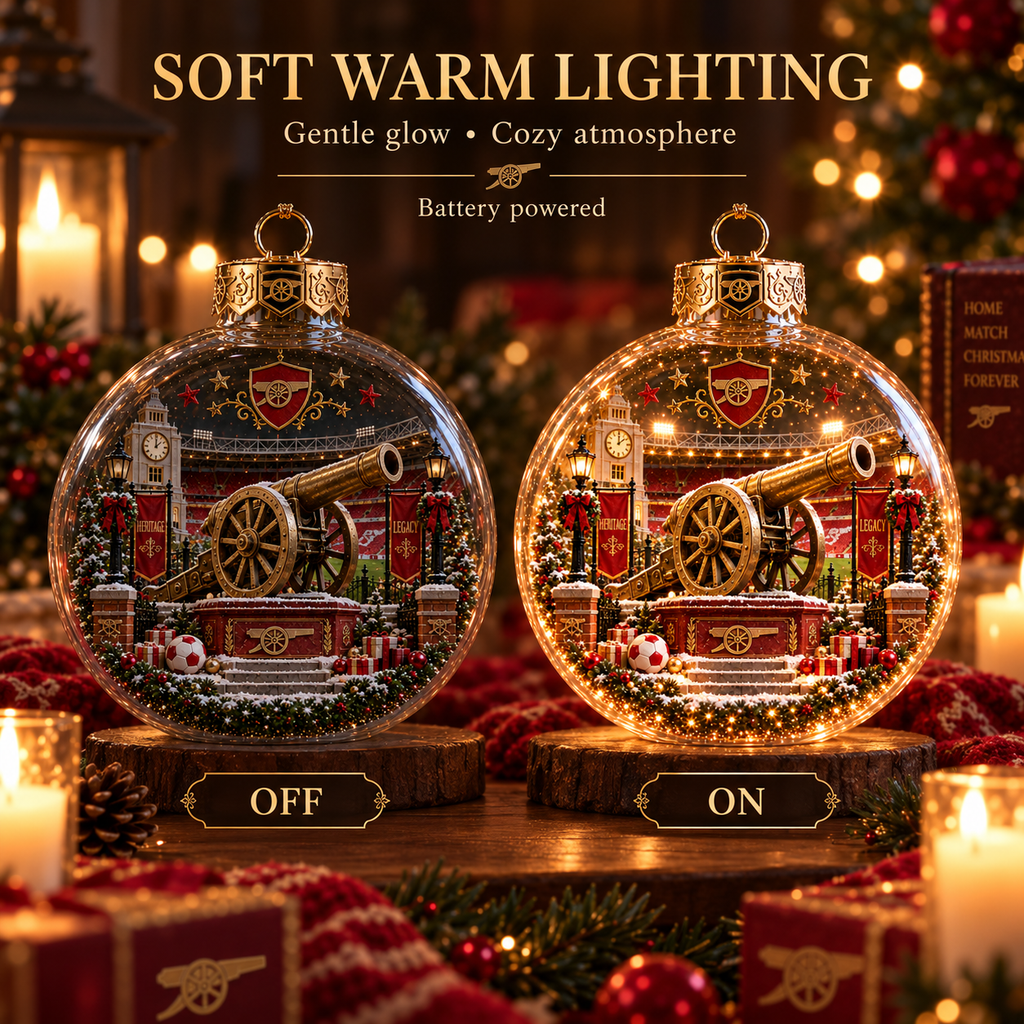 Victory Through Harmony Light-Up Football Christmas Globe Ornament