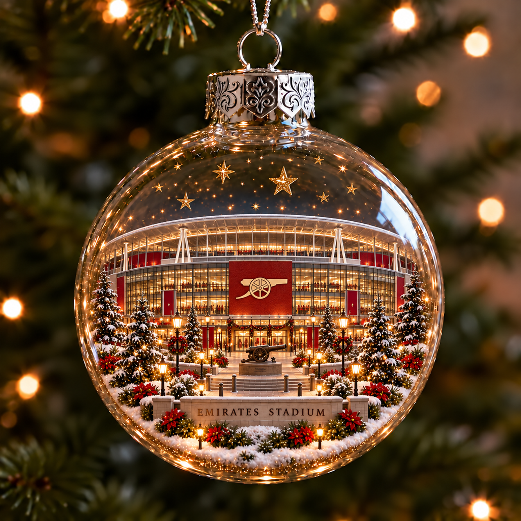 Light-Up Football Stadium Christmas Ornament