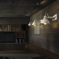 Sikunuo | Weathered White Dome Wall Lamp Farmhouse Style Metal 1 Light Indoor Wall Lamp Light Fixture