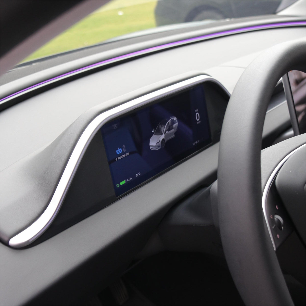 Sikunuo 8.9'' Dashboard Display with Ambient Lighting for Model 3 Highland / Model Y Juniper