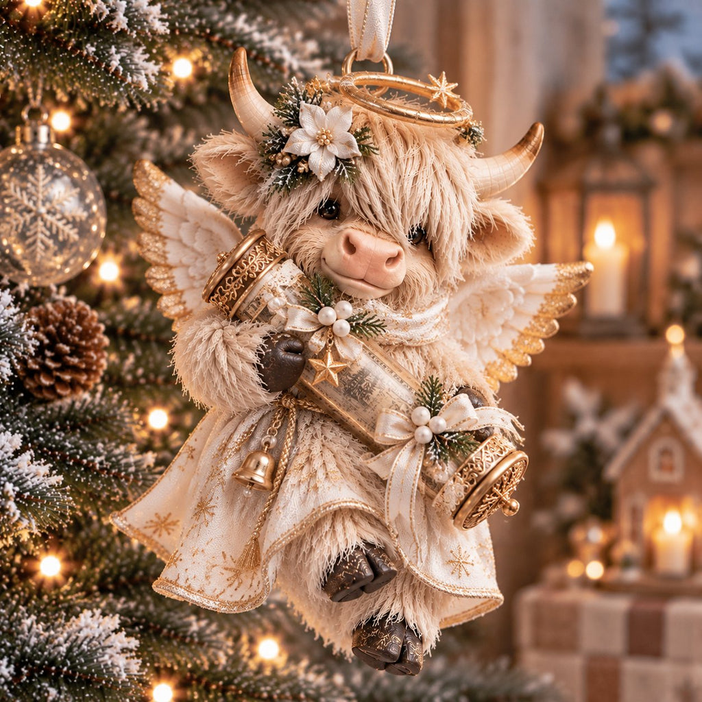 Highland Cow Christmas Cash Holder Ornament
