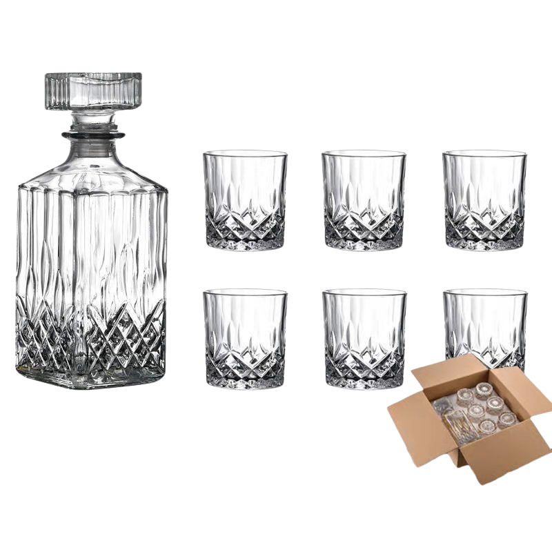 Sikunuo | RoyalPour - 7-Piece Whiskey Decanter Gift Set
