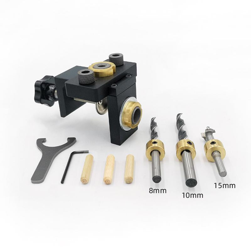 Sikunuo | 3 in 1 adjustable woodworking drill locator punch tools