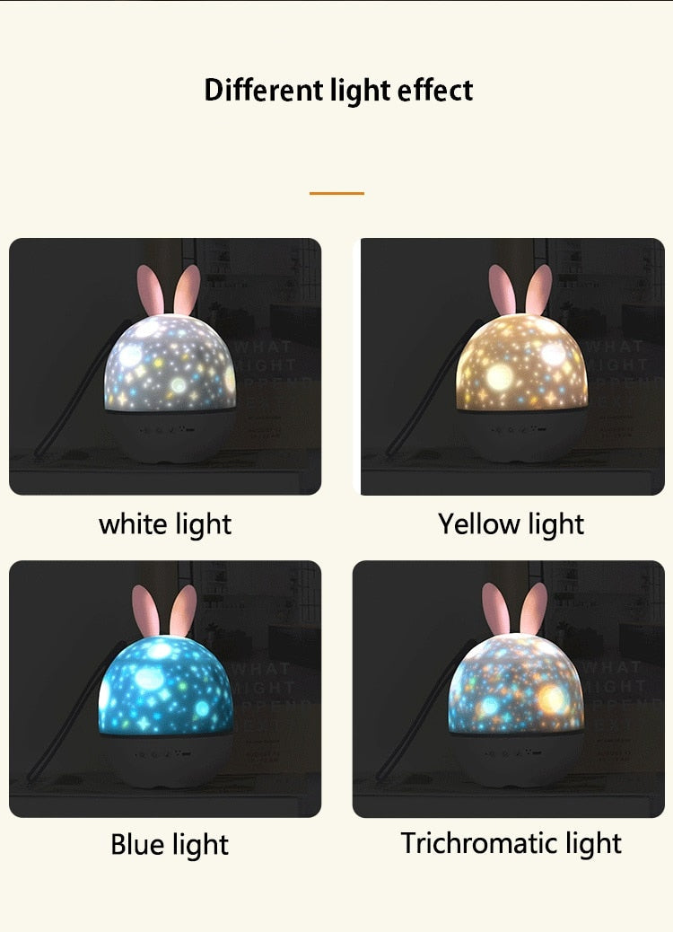 Sikunuo | LED Universe Stars Bunny Projector Night Light