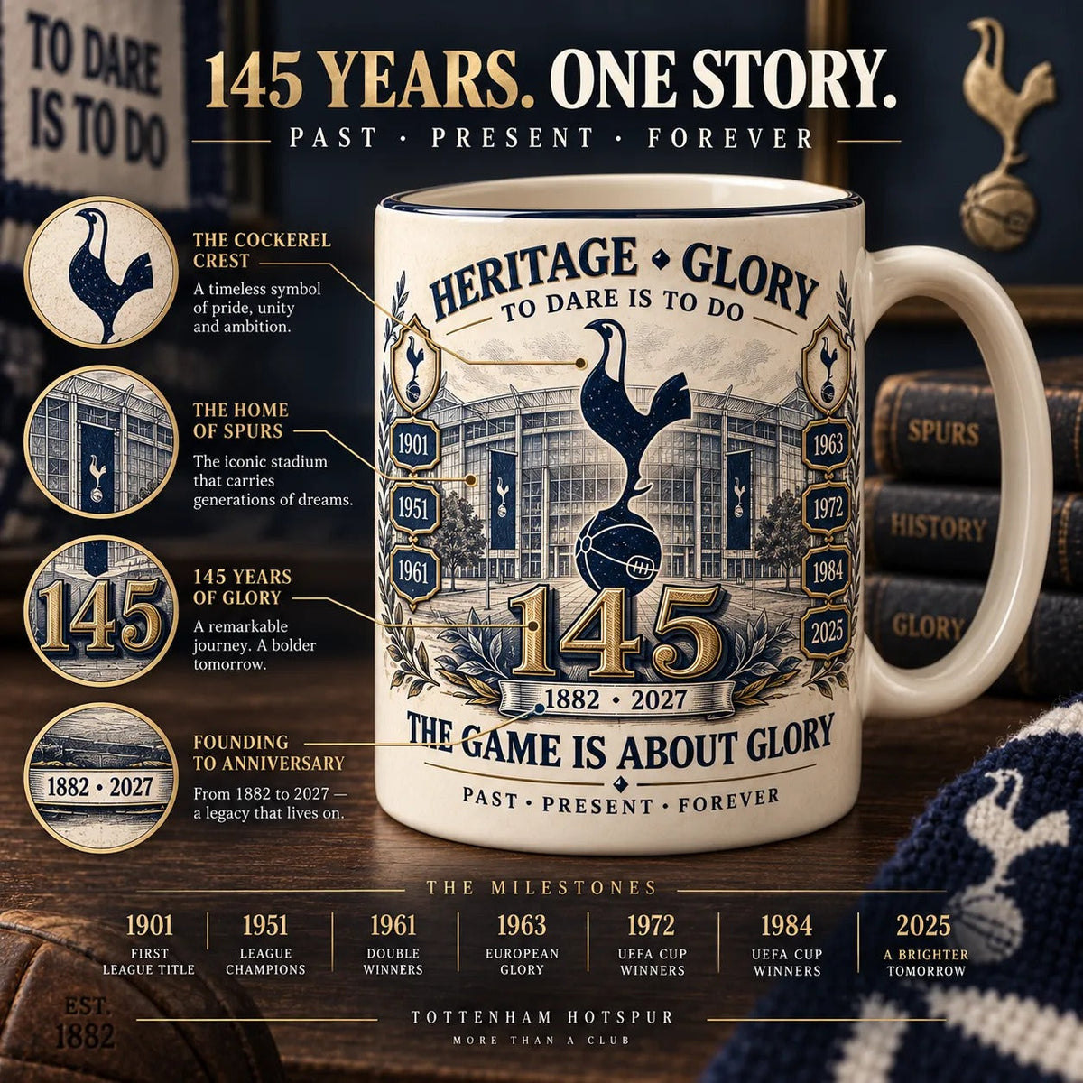 145 Years of Lilywhite Glory Commemorative Mug