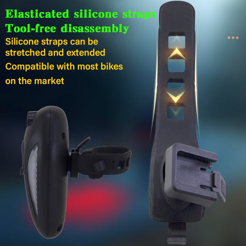 Sikunuo | Bicycle fender rear light — Waterproof LED safety light with projection (2 pieces)
