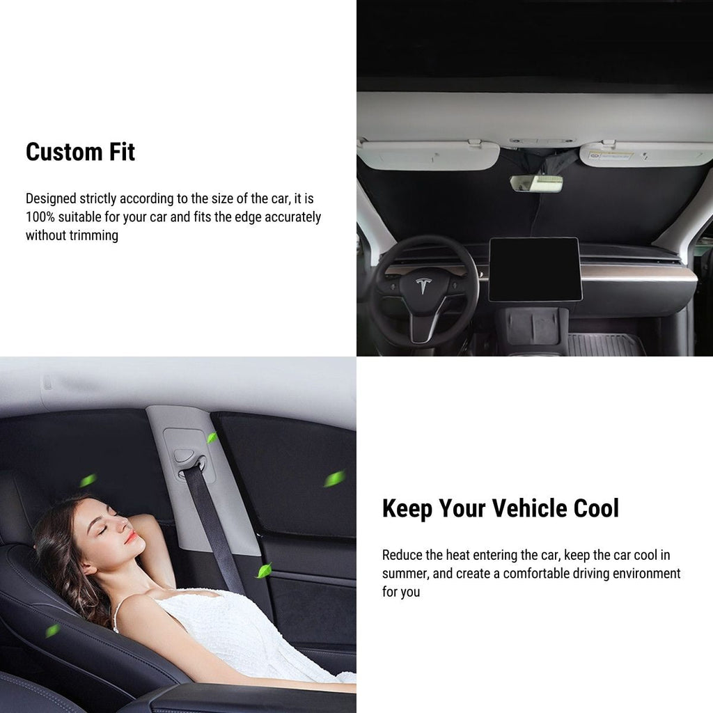 6pcs Set Window Sunshade Covers for Tesla Model S